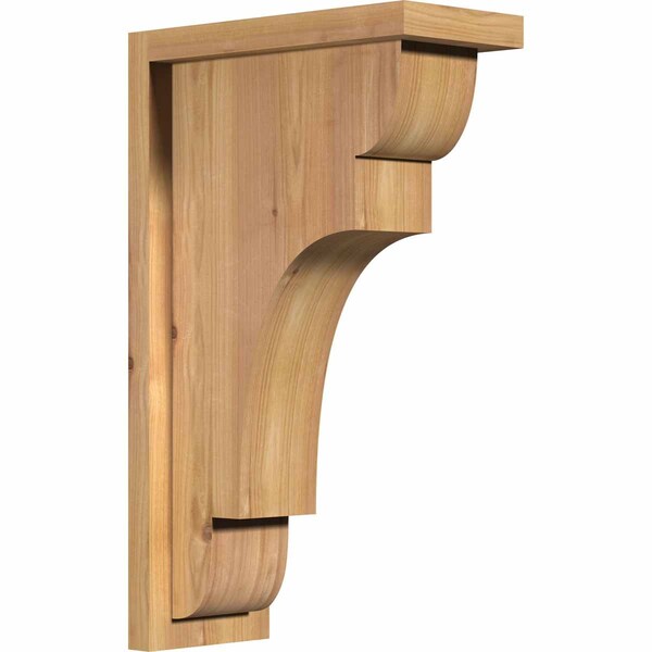 Ekena Millwork New Brighton Smooth Corbel w/Backplate, Western Red Cedar, 5 1/2"W x 12"D x 20"H COR06X12X20NEB01SWR - main